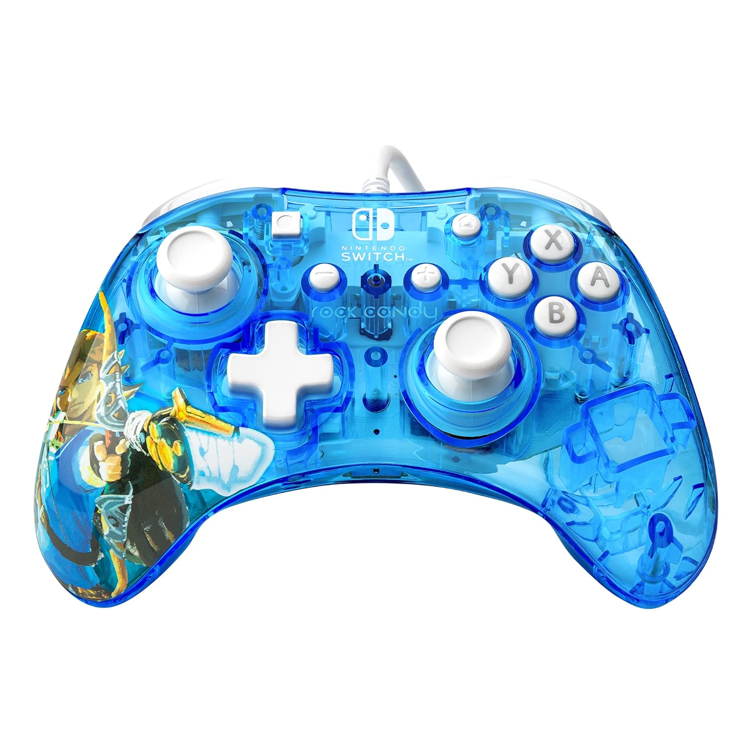 PDP Rock Candy Wired Gaming Controller for Nintendo Switch Zelda Blue See Through OLED Lite Compatible - Image 7