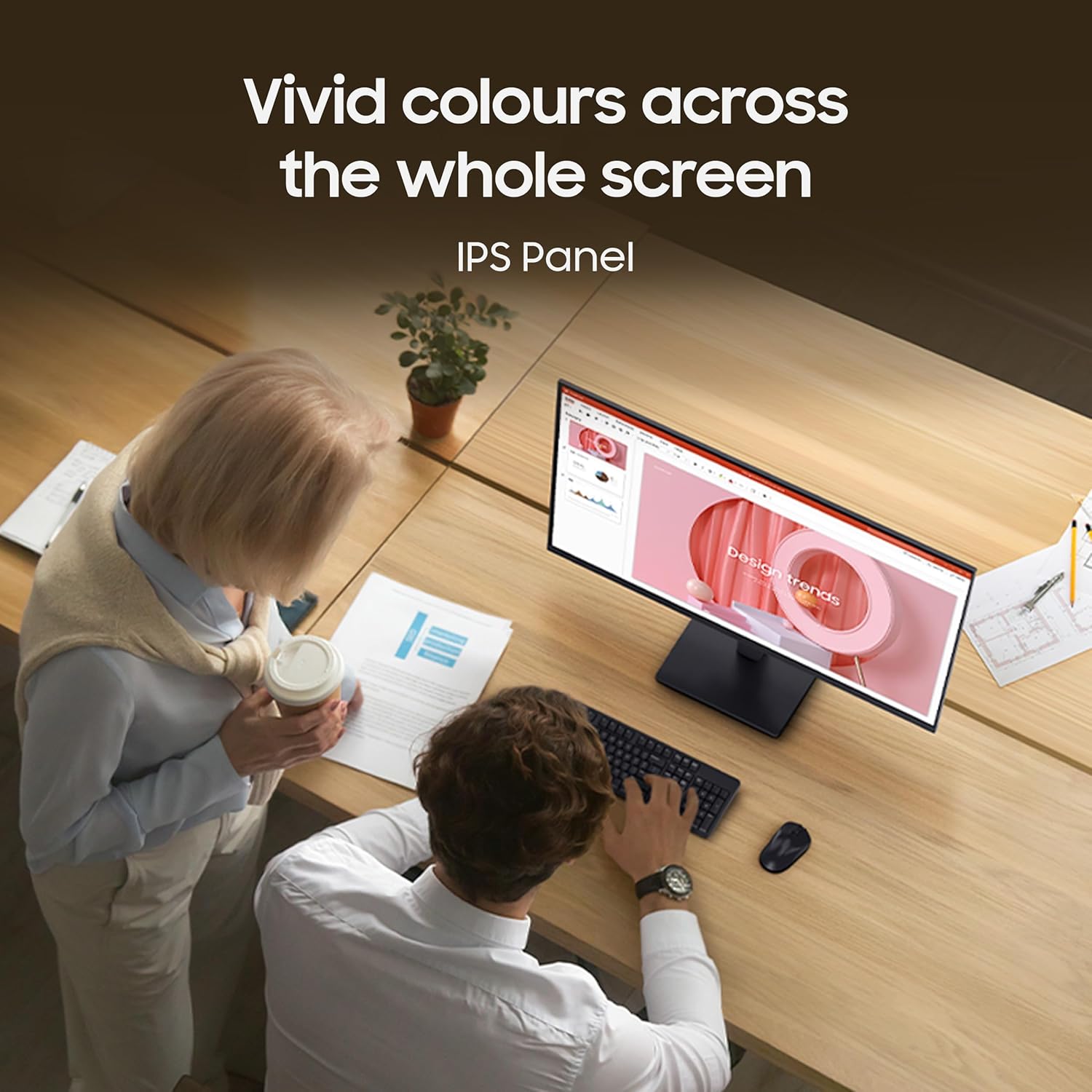 Samsung 22 Inch FHD 100Hz IPS Flat Monitor Black - Image 3