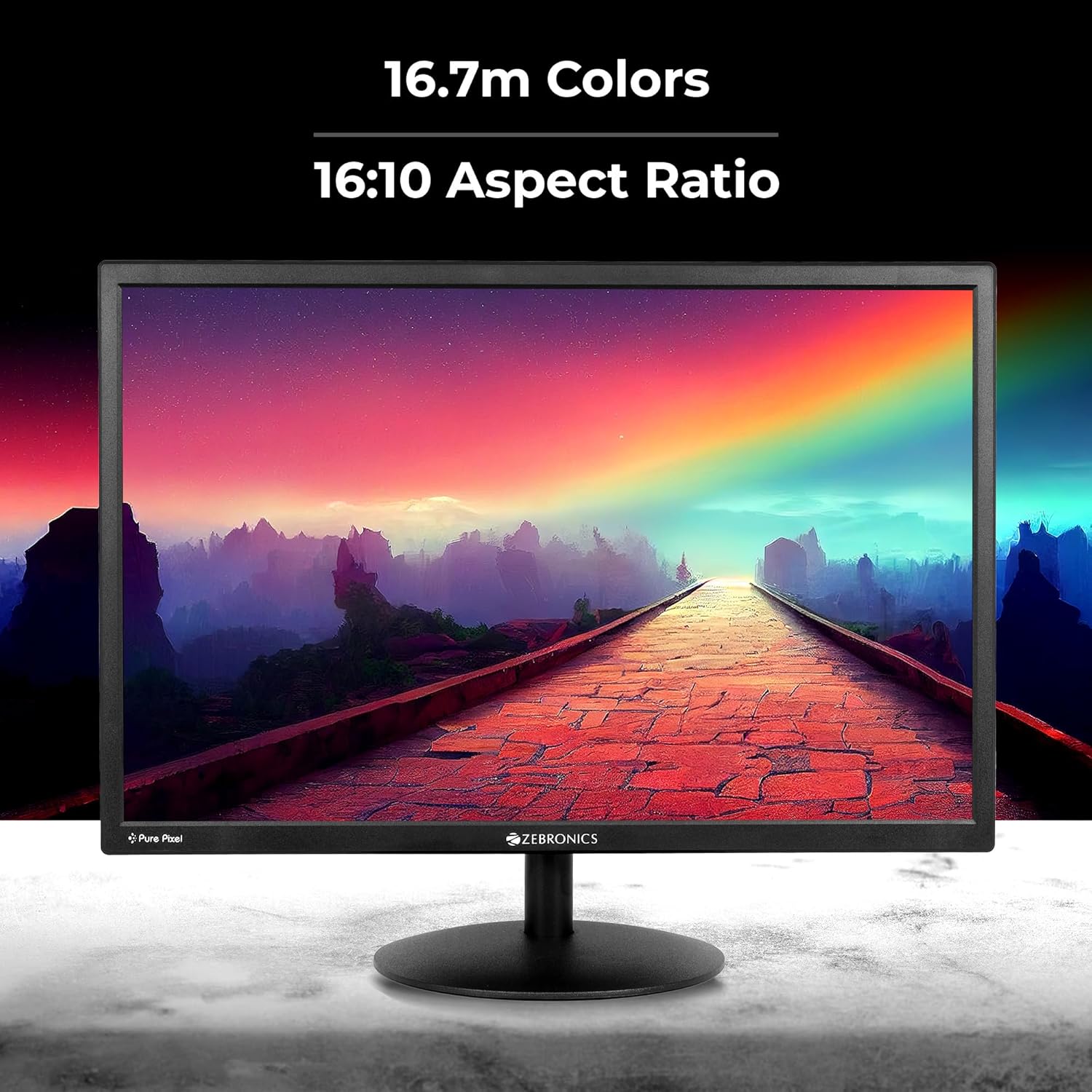 Zebronics EA122 21.5 inch HD+ LED Monitor 1680x1050 16:10 Aspect Ratio 16.7M Colors - Image 3