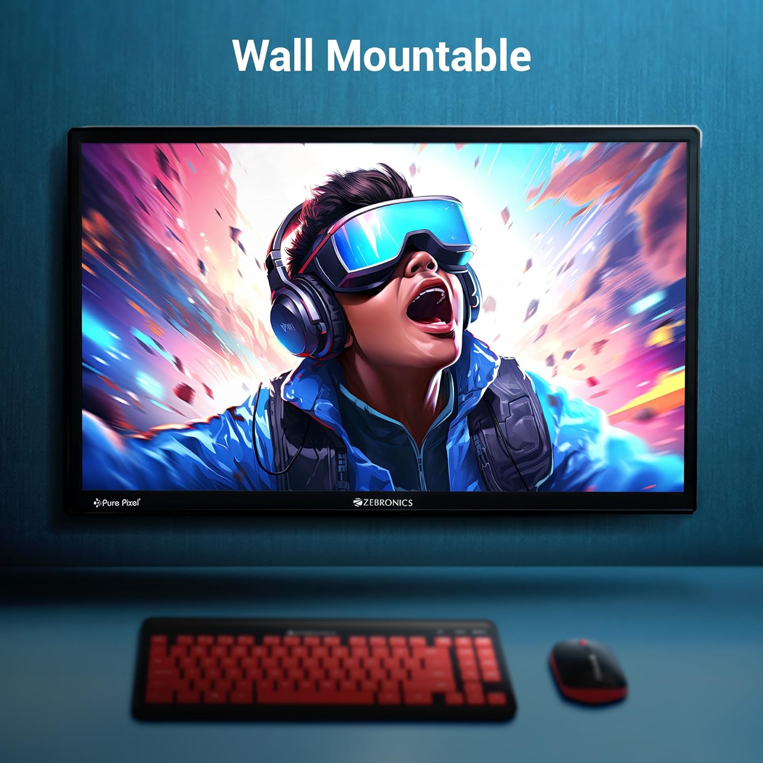 Zebronics PA124 24 Inch FHD 1920x1080 LED Monitor 75Hz HDMI VGA Built-in Speakers Slim - Image 6