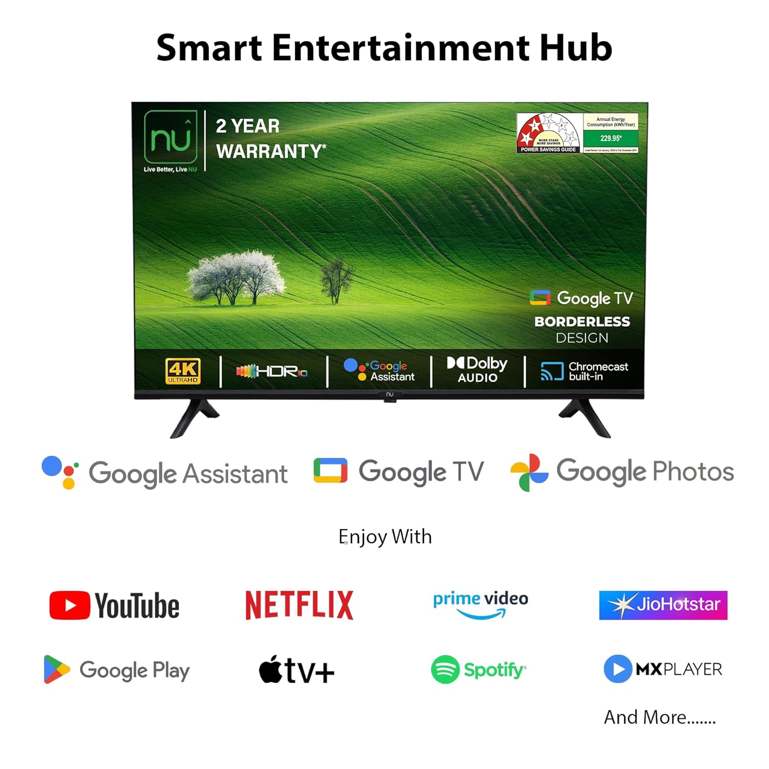 Borderless 2025 Series 55-Inch 4K UHD Smart Google TV LED55UGNX - Image 3