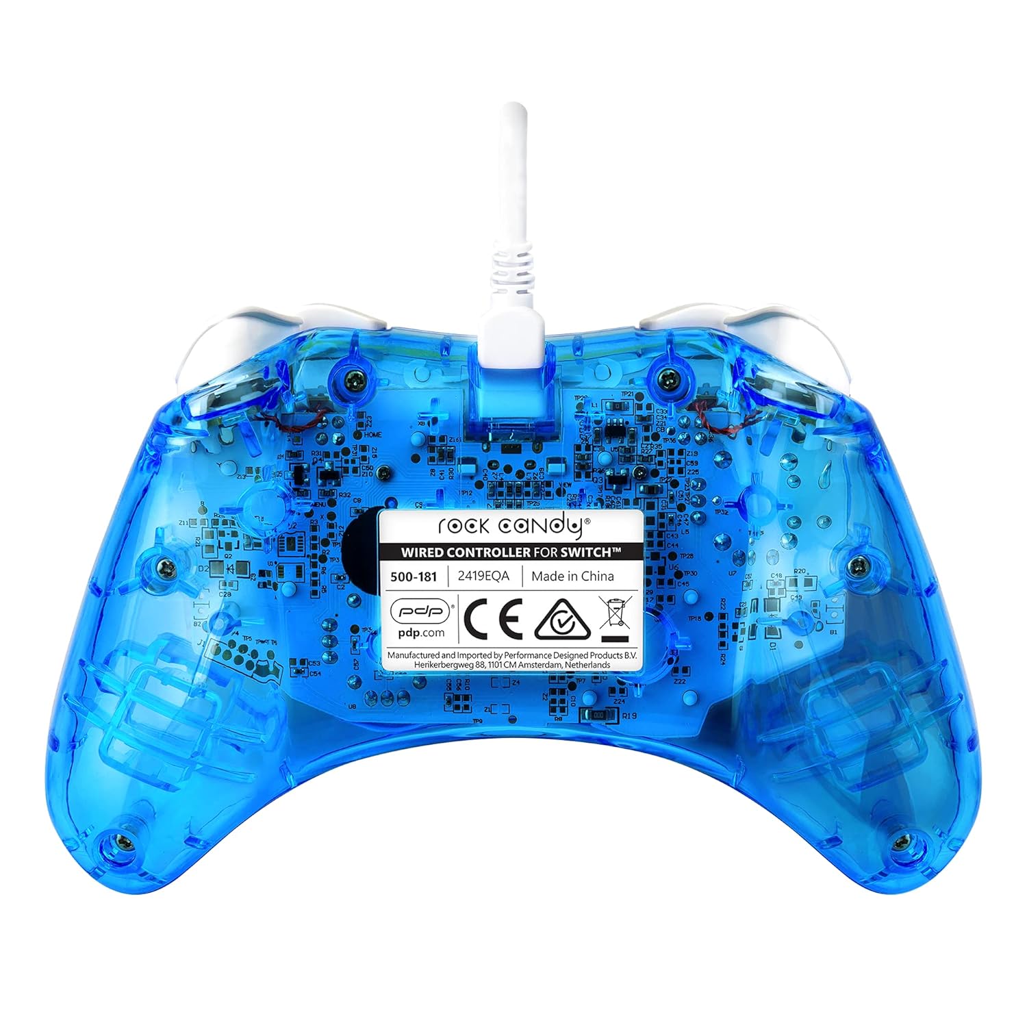 PDP Rock Candy Wired Gaming Controller for Nintendo Switch Zelda Blue See Through OLED Lite Compatible - Image 4