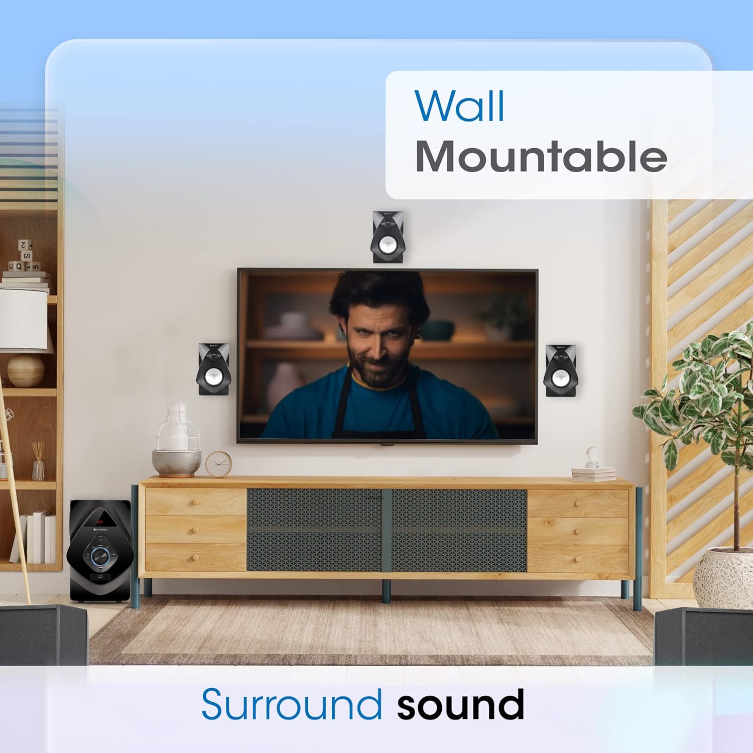 Zebronics BT8591RUCF 5.1 Channel 125W RMS Home Theater Speaker System with 6.5" Subwoofer and Bluetooth 5.0 - Image 4