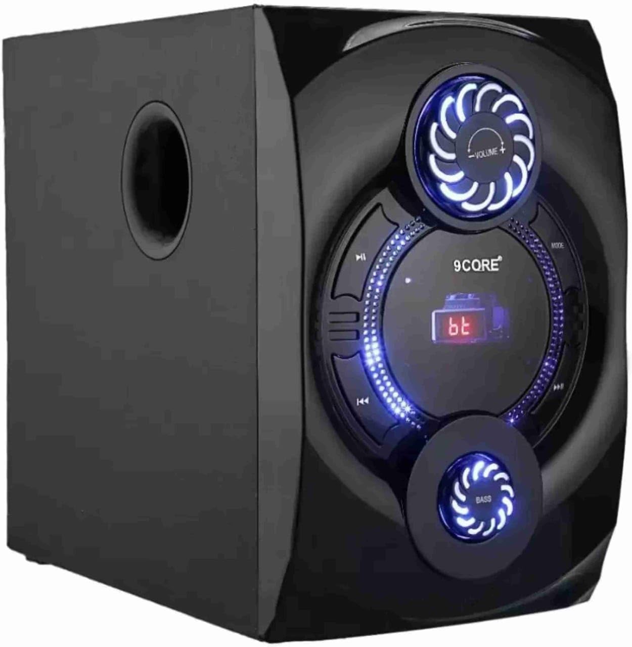 9 CORE Black Commando 5.1 Home Theater System with 6-inch Subwoofer, Bluetooth, USB, Aux, Wall Mount Satellites - Image 2
