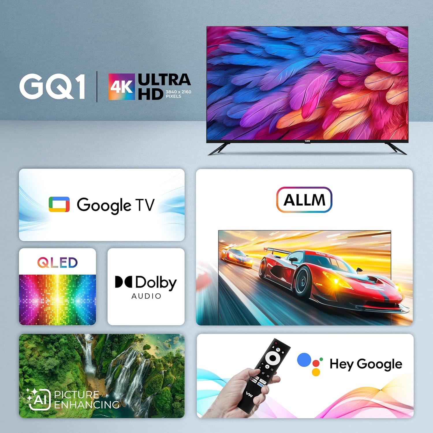 VW 85 inch Pro Series 4K Ultra HD Smart QLED Google TV VW85GQ1 - Image 2