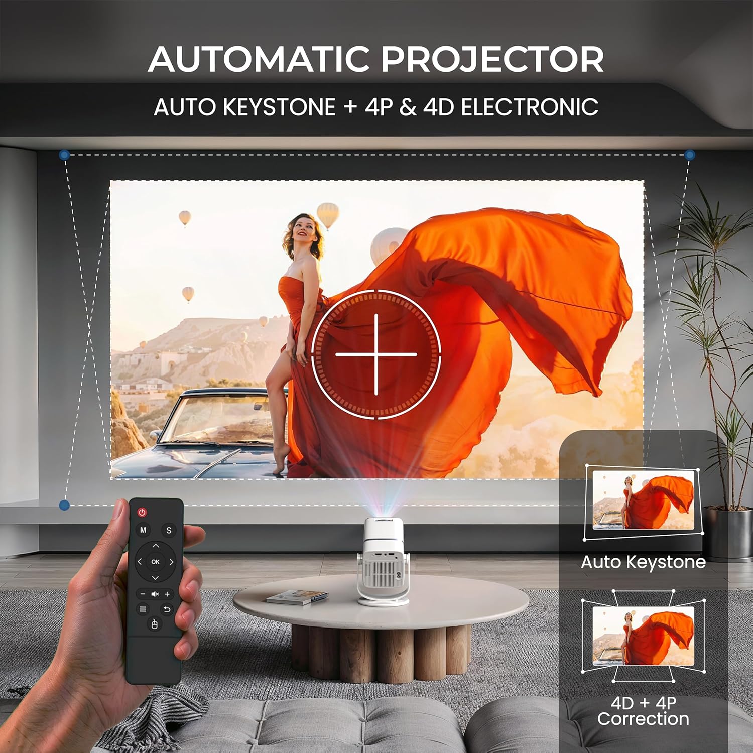 Egate Atom 3X 1080p Native Full HD Automatic Android Projector 300 ISO Rotatable 4K HDR Netflix - Image 5