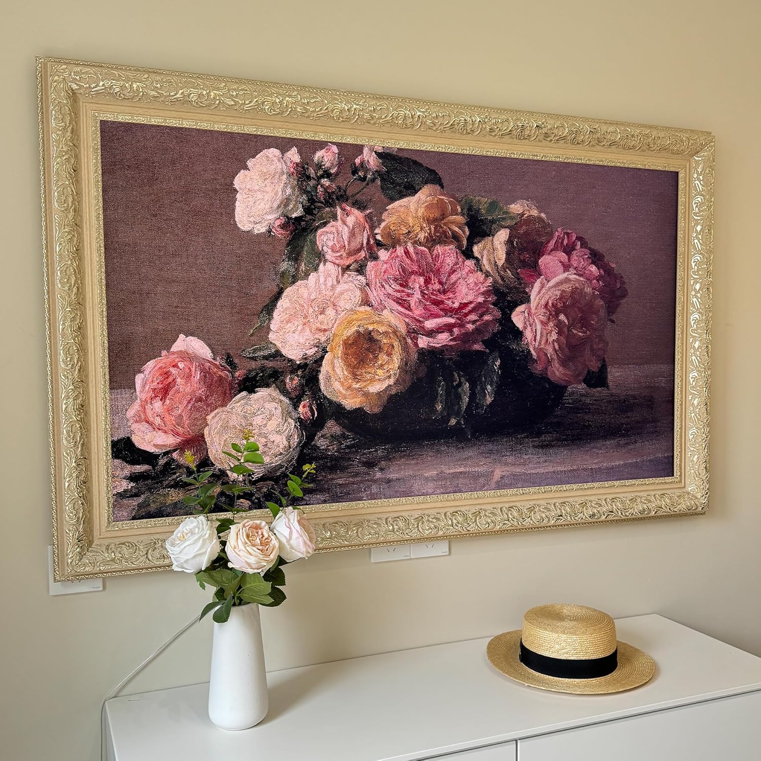 Champagne Gold Vintage TV Frame for Samsung The Frame 43 Inch 2021-2025 - Image 2