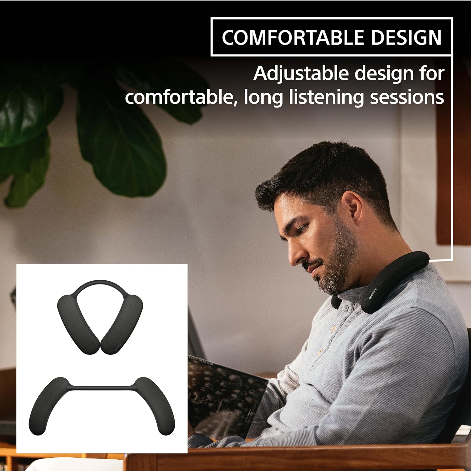 Sony BRAVIA Theater U Wearable Wireless Speaker, Dolby Atmos, Bluetooth, 12 Hr Battery, IPX4 Splash-Resistant - Image 4