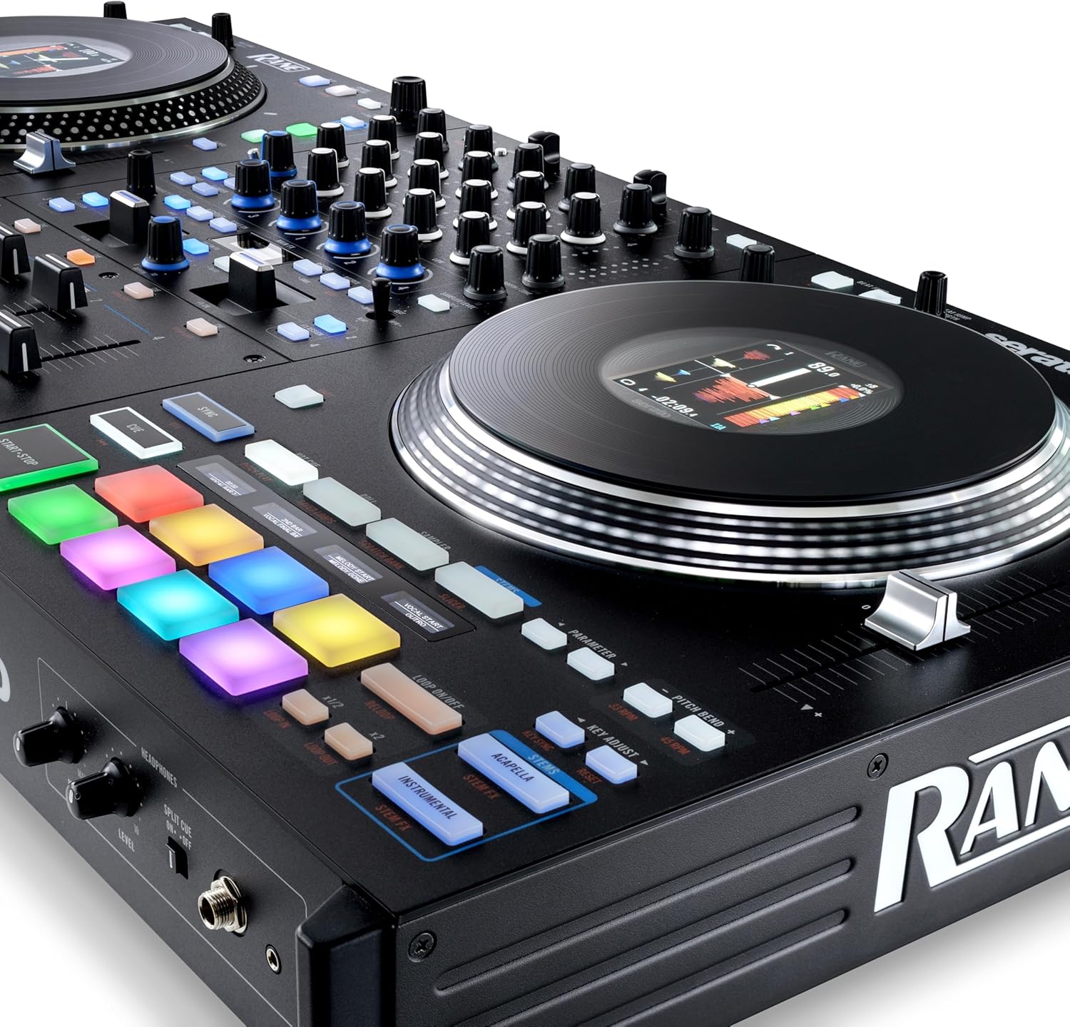 Rane Performer 4-Channel DJ Controller 7 Inch Platters w/ Displays Advanced FX Serato DJ Pro Included - Image 16