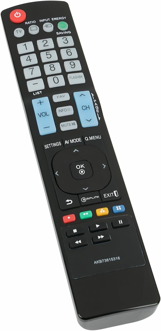 AKB73615316 Replacement Remote Control for LG Plasma LED LCD HDTVs 32-60 Inch
