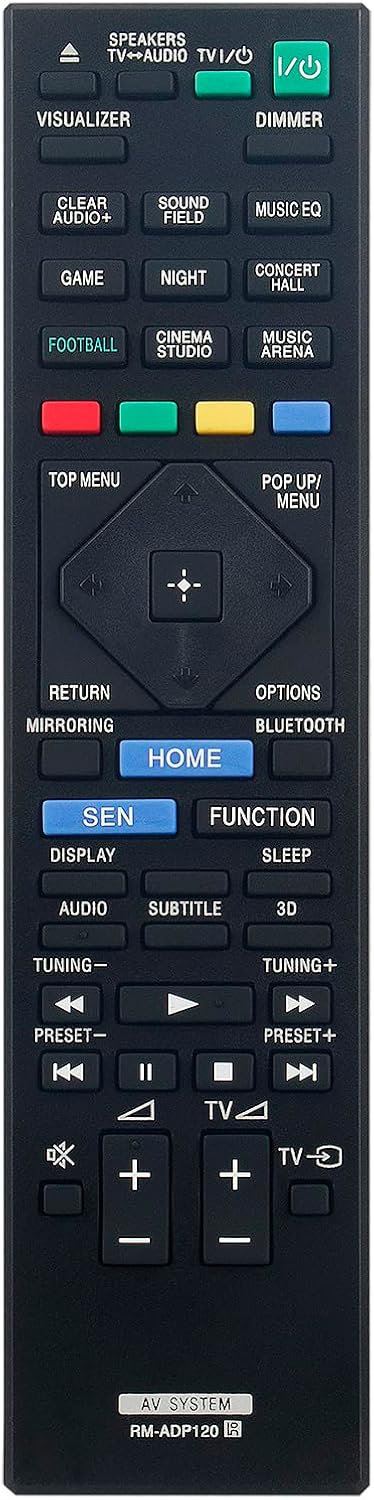 ALLIMITY RM-ADP120 Remote Control for Sony Home Theater Speaker Systems 13 words