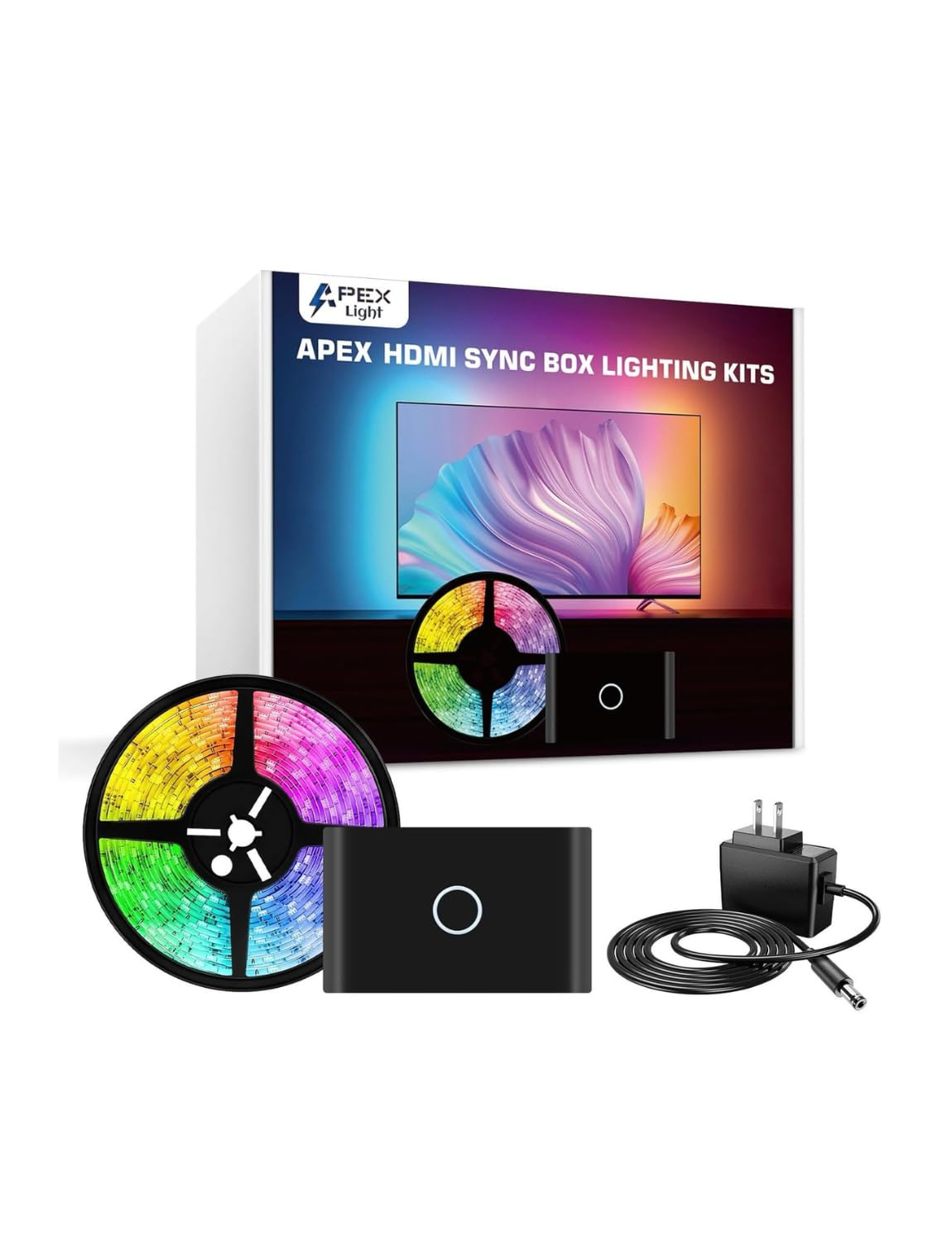 APEX HD HDMI Sync TV LED Backlight, Multicolor, Up to 90 Inch Screens