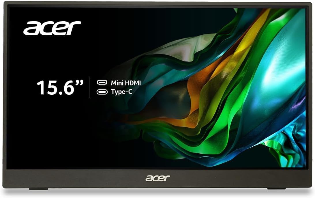 Acer 15.6" Full HD IPS Portable Monitor 1920x1080 AMD FreeSync 2x USB-C 1x Mini HDMI