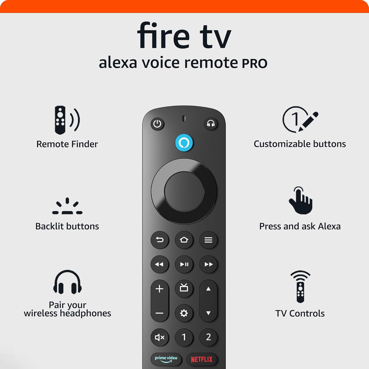 Newest Alexa Voice Remote Pro for Amazon Fire TV with Remote Finder, TV Controls, Backlit Buttons