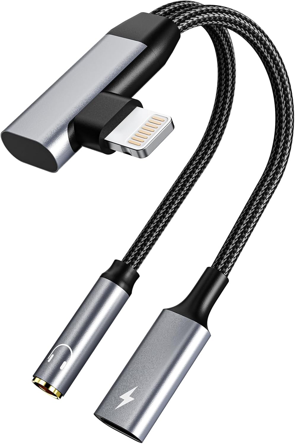 Apple Lightning to 3.5mm Headphone and Charger Adapter 2-in-1 Dongle for iPhone 14 13 12