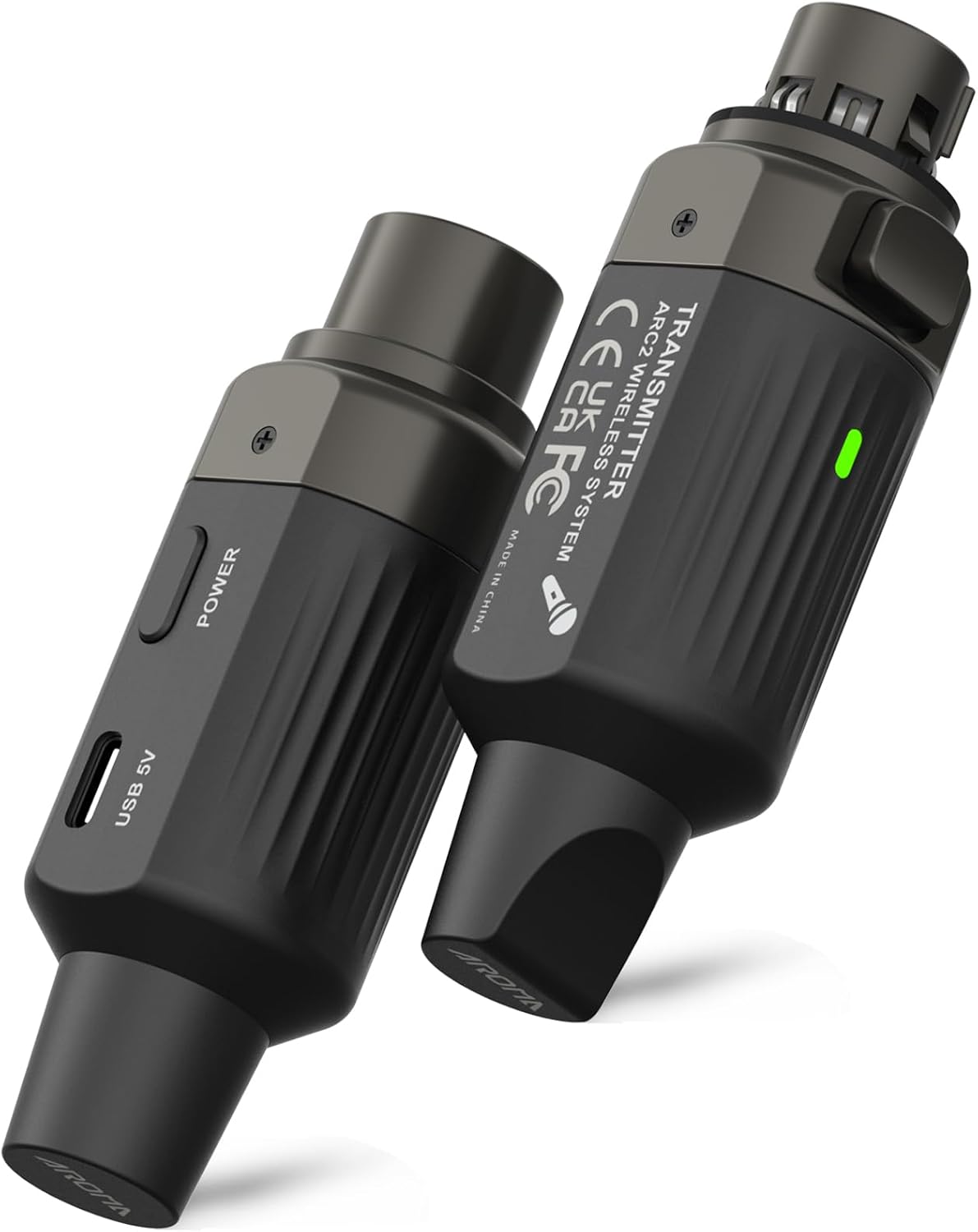 Aroma ARC2 7-Channel UHF Wireless XLR Transmitter Receiver System 165ft Range Dynamic Mic Adapter