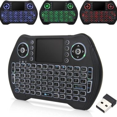 Backlit Mini Wireless Keyboard with Touchpad Mouse Combo 2.4G for PC, Xbox, PS3, TV Box, and Raspberry Pi