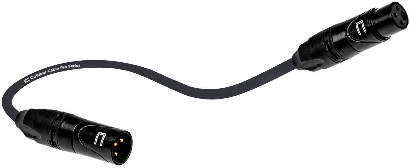 Pro 1.5 Ft Black Balanced XLR Cable Male to Female 3-Pin Microphone Connector