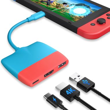 Battony USB-C to 4K HDTV Adapter for Nintendo Switch, MacBook, iPad, and Android - 5Gbps Data Transfer