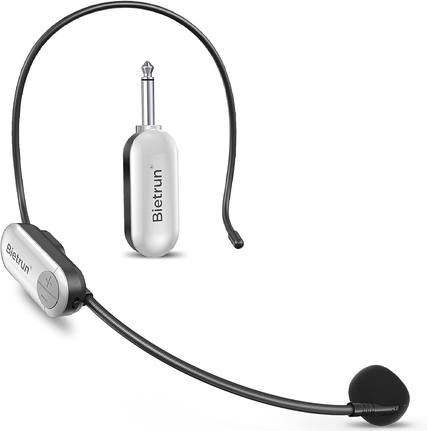 Bietrun 165ft UHF Wireless Headset Microphone 2-in-1 Karaoke Speaker Amplifier PA System 6H Working Time
