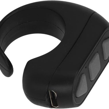 Black Bluetooth Remote Control Ring Page Turner for iOS Android Phones