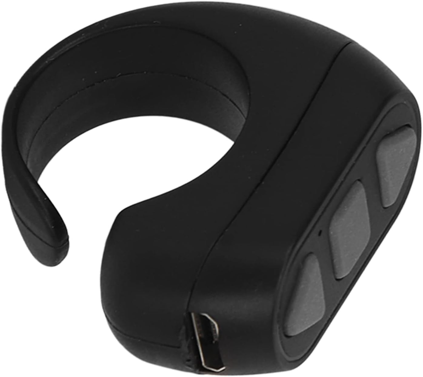 Black Bluetooth Remote Control Ring Page Turner for iOS Android Phones