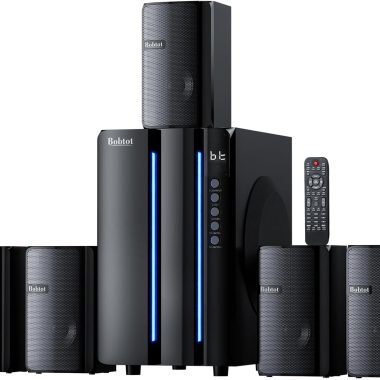 Bobtot 800W Peak Power 5.1 Surround Sound Home Theater System with 6.5" Subwoofer, HDMI ARC, Optical, AUX, Bluetooth