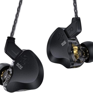 CCZ DC02 Black Wired HiFi Stereo Noise Cancelling In-Ear Monitors without Microphone 4N OFC Cable