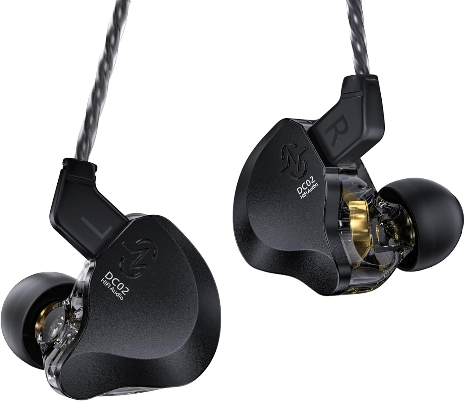 CCZ DC02 Black Wired HiFi Stereo Noise Cancelling In-Ear Monitors without Microphone 4N OFC Cable