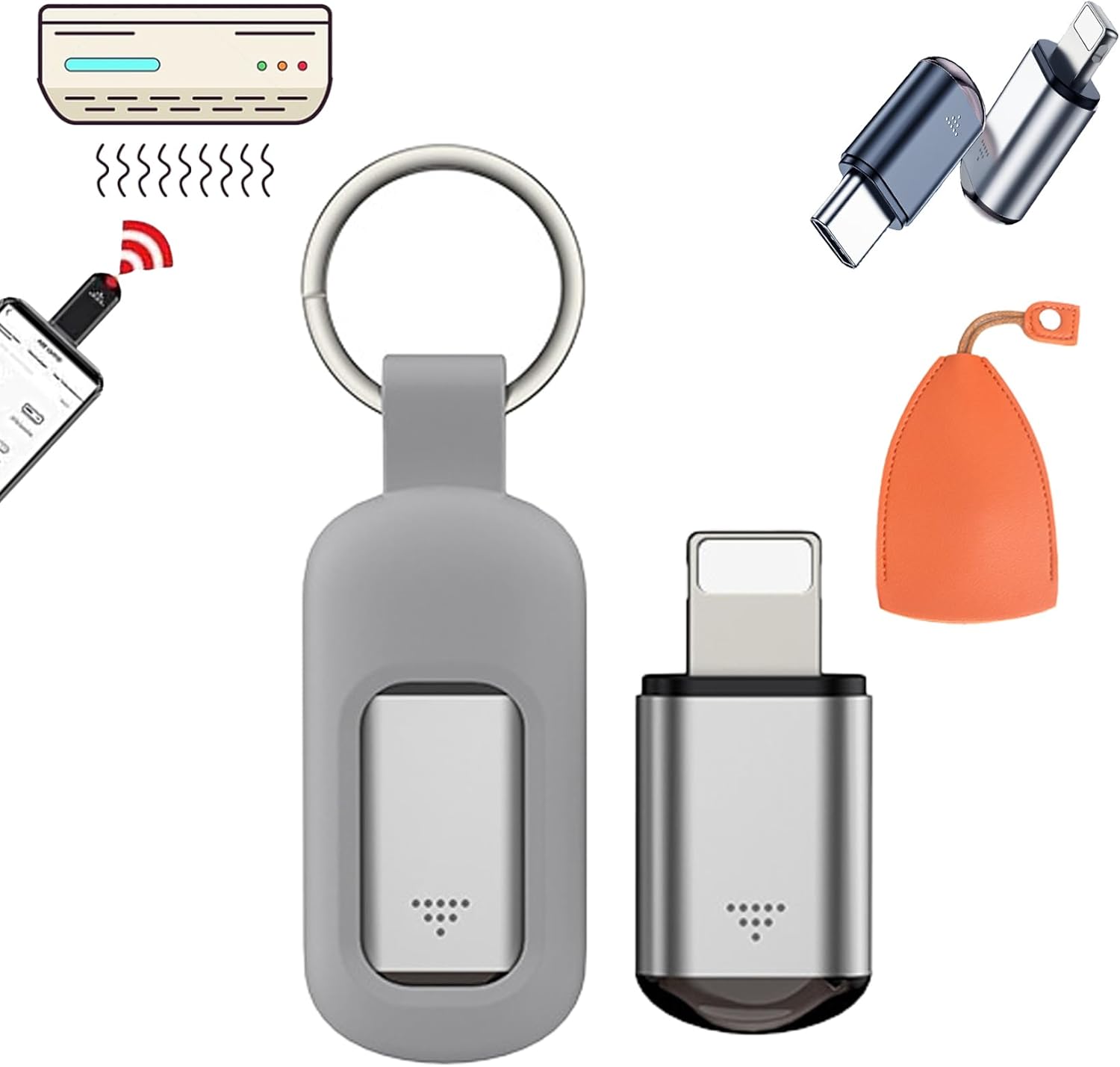 Cyberplex Iflipper Microlord Mini Universal Smartphone IR Remote Adapter Silver for iPhone