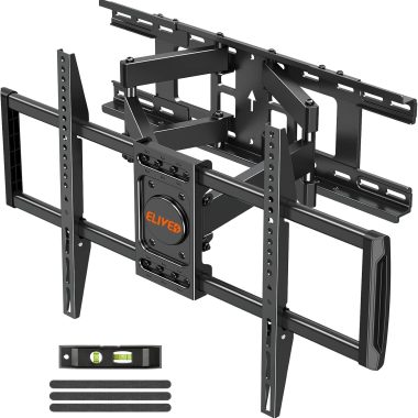 ELIVED Full Motion TV Wall Mount for 37-75 Inch TVs, Swivel Tilt Articulating 6 Arms, Max VESA 600x400mm, 99 lbs. Capacity