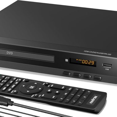 FlexaPlay Region-Free HDMI DVD Player 1080p Upscaling USB Multi-Format Playback Ultra-Compact