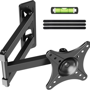 Articulating Full Motion TV Monitor Wall Mount Bracket 13-32 Inch LED LCD Flat Curved Screen 360° Rotation Swivel Tilt Extension Max VESA 100x100mm up to 33lbs
