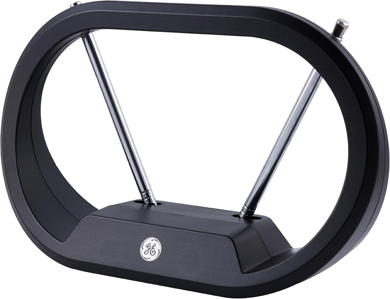 GE Modern Loop Indoor Rabbit Ears TV Antenna Black 15 Inch Extendable 4K 1080P
