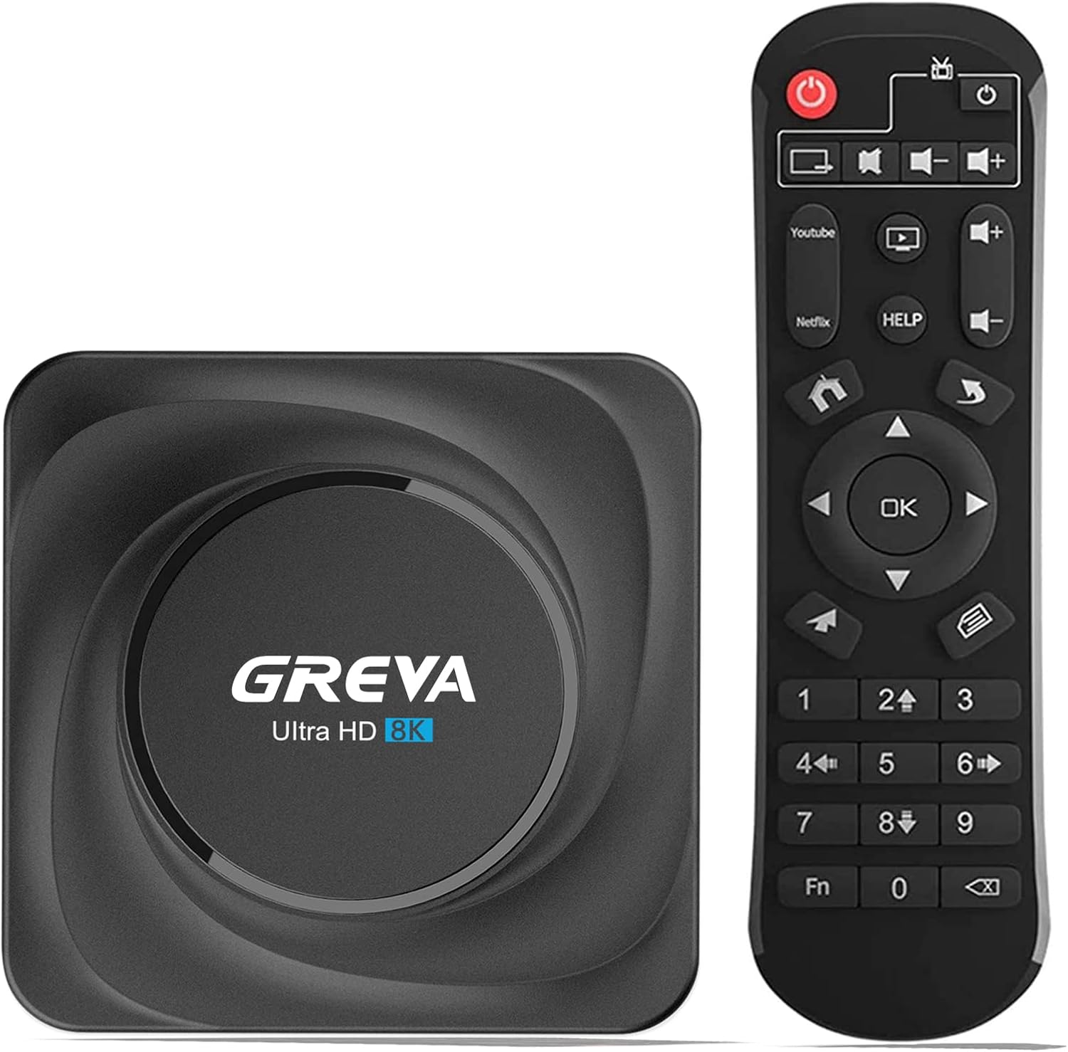 GREVA 8K Android TV Box 8GB RAM 64GB ROM Smart Streaming Media Player Black