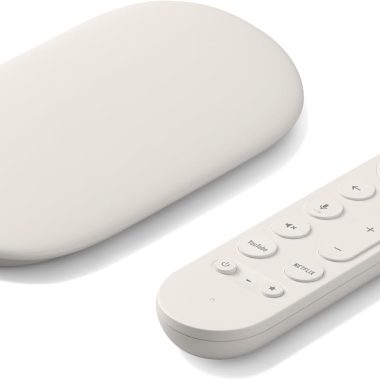 Google TV Streamer 4K Porcelain 32GB with Voice Remote for Fast Streaming & HDR Entertainment