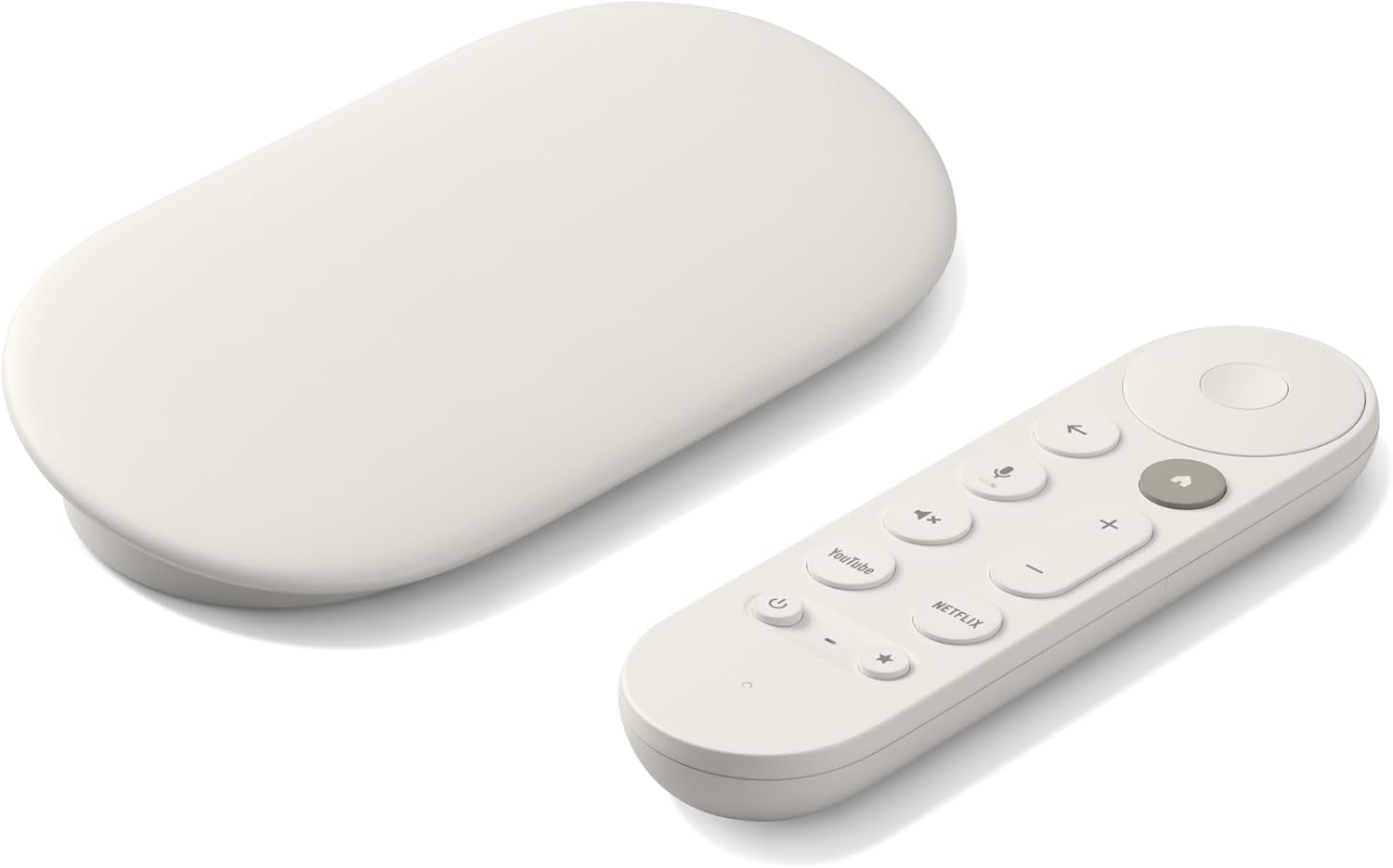 Google TV Streamer 4K Porcelain 32GB with Voice Remote for Fast Streaming & HDR Entertainment