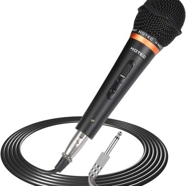 HOTEC H-W07 Premium Vocal Dynamic Handheld Microphone Metal Black 19ft Cable