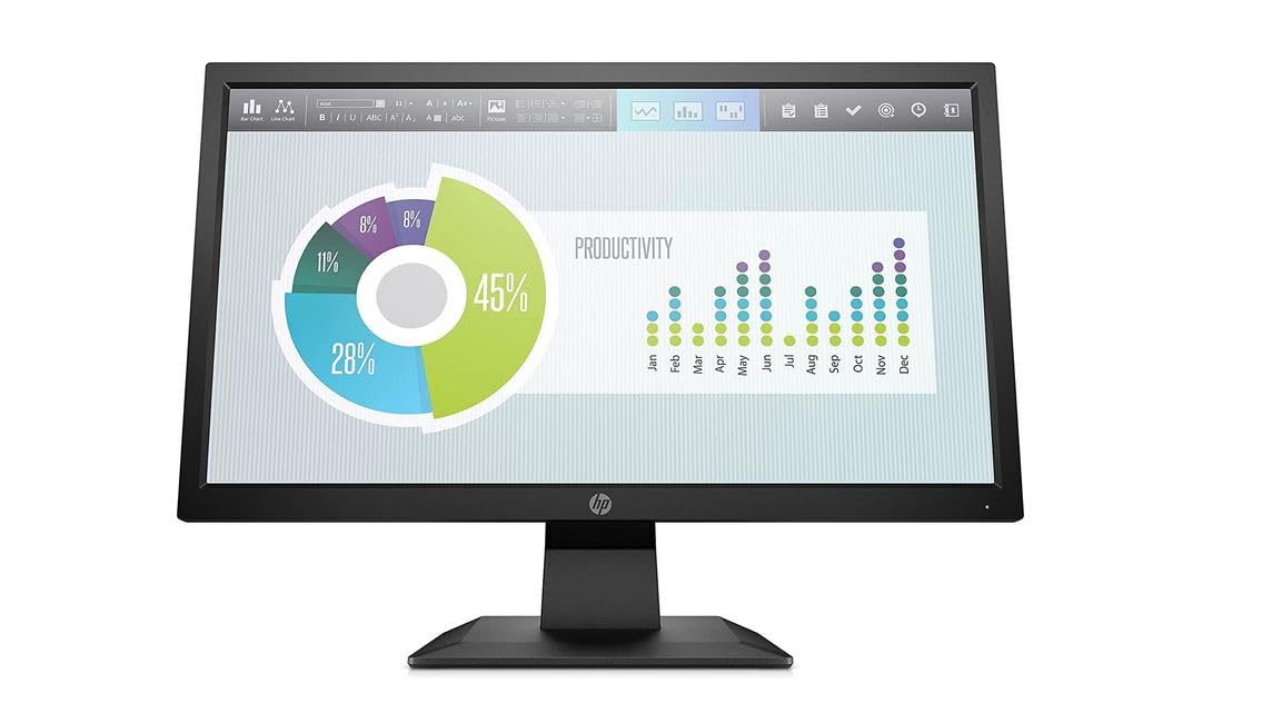 HP P204V 19.5 Inch HD+ LCD Monitor 1600x900 60Hz Black with HDMI and VGA
