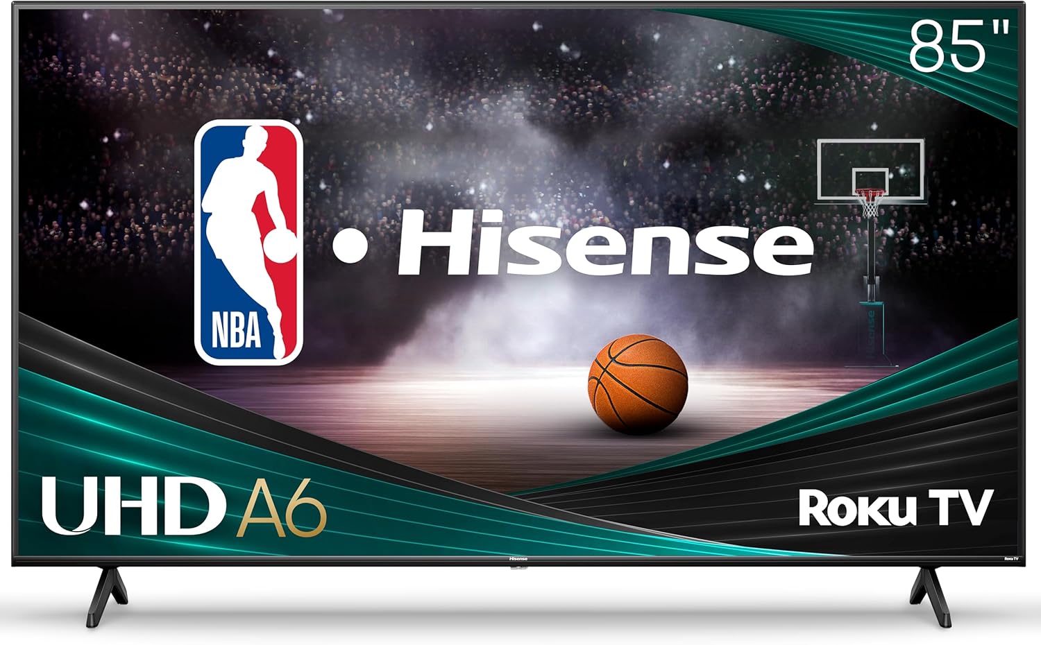 Hisense 85-Inch A6 Series 4K UHD Smart Roku TV, 2024 Model, Black, Dolby Vision HDR