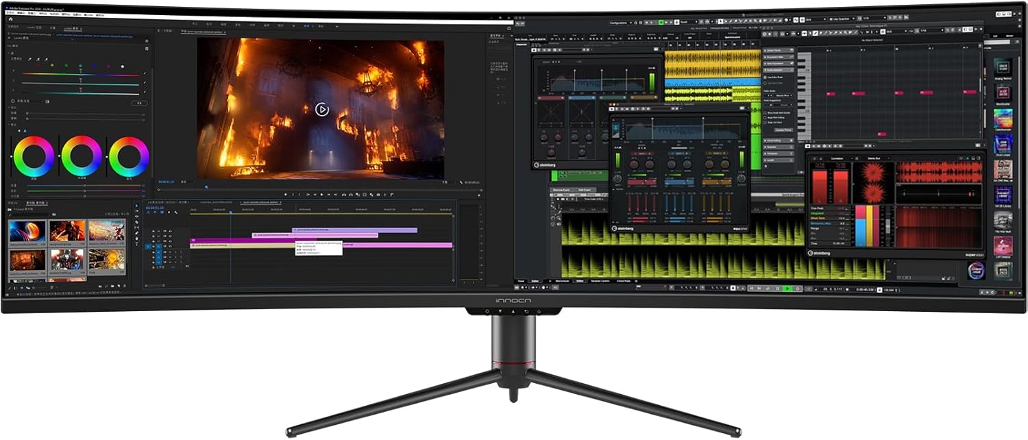 INNOCN 49 Inch Curved 144Hz Ultrawide 32:9 Gaming Monitor WDFHD 3840x1080 HDR400 - 49C1G