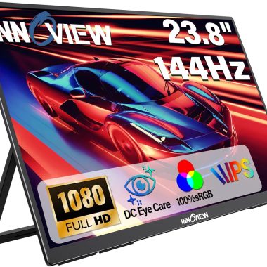 InnoView 23.8" FHD 144Hz 100% sRGB IPS Portable Monitor 1080P USB-C HDMI with Stand