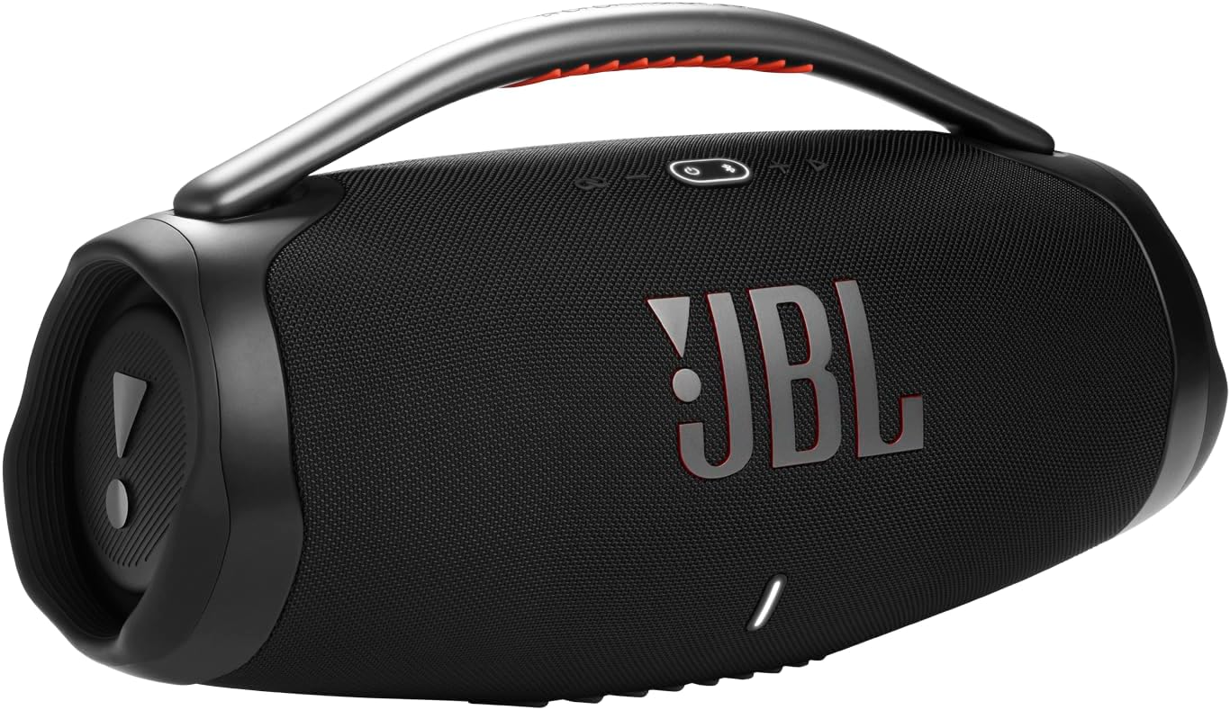 JBL Boombox 3 Black Portable Bluetooth Speaker IPX7 Waterproof 24 Hour Playtime PartyBoost