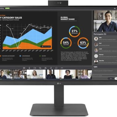 LG 27BR750C-C Full HD IPS Monitor with Integrated Webcam, 27 Inch, 3 Year Warranty