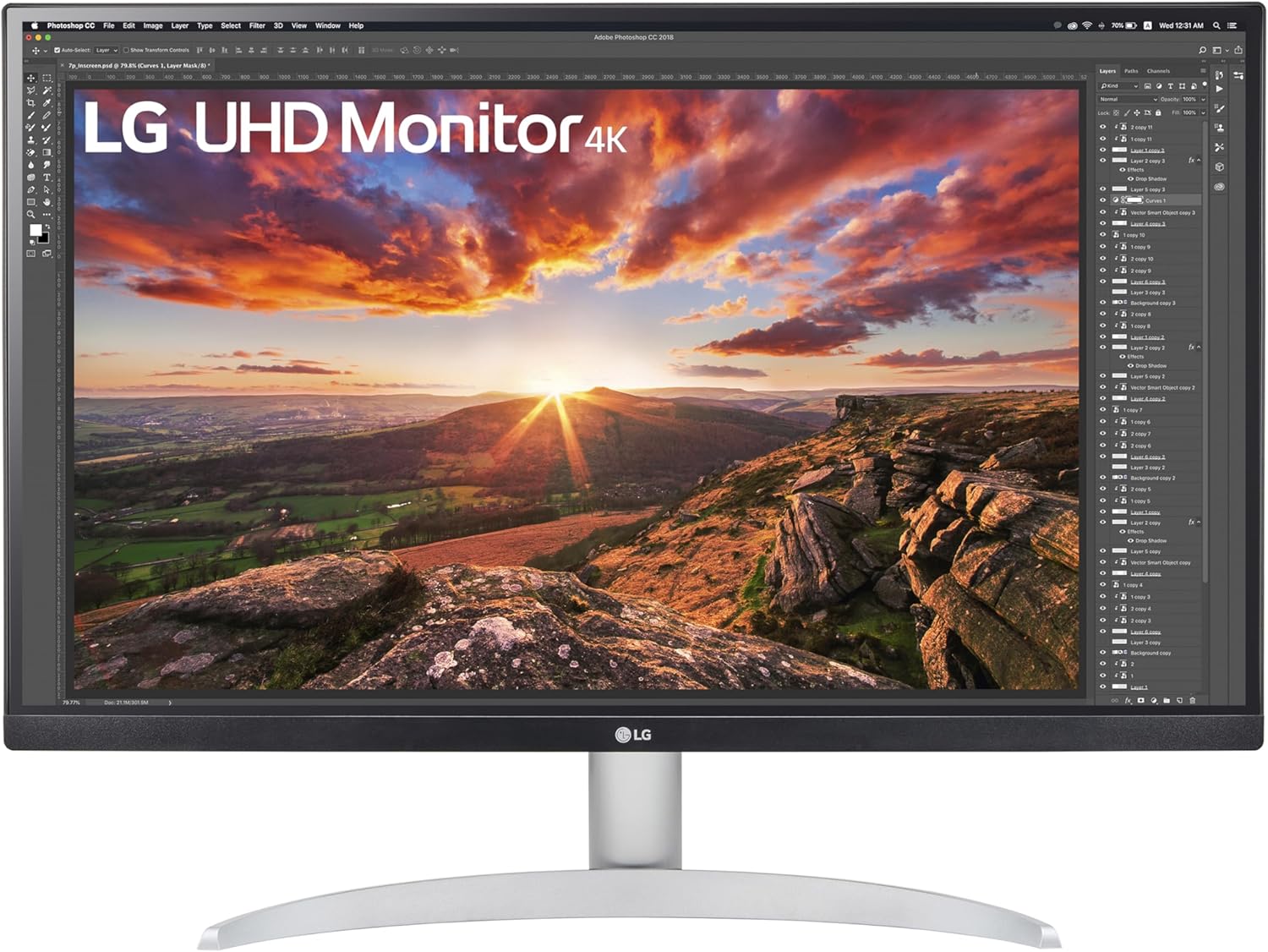 LG 27UP600-W 27-inch 4K UHD IPS Computer Monitor White AMD FreeSync VESA DisplayHDR 400