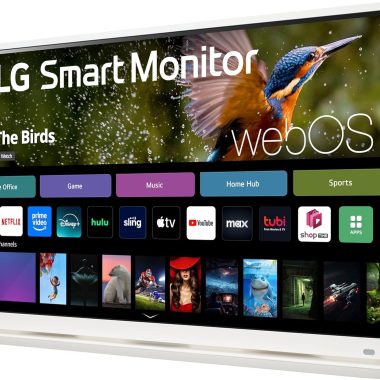 LG 32-Inch 4K UHD Smart Monitor IPS Display webOS 23 USB-C Speakers Bluetooth White