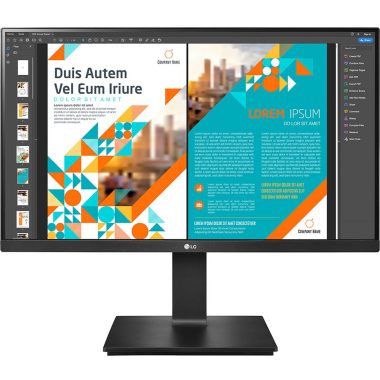 LG 24 Inch QHD IPS 99% sRGB Monitor with Height Adjust Pivot Swivel Black 24QP550