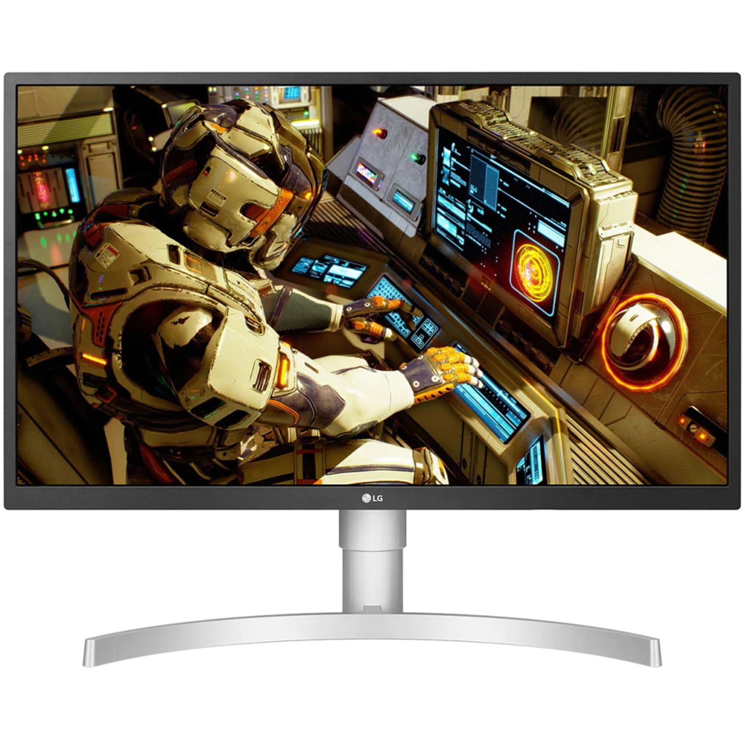 LG 27-Inch 4K UHD IPS HDR10 Monitor with Height Adjustable Stand White