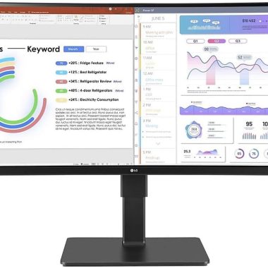 LG 34" Curved Ultrawide UW-QHD Webcam LED Monitor 21:9 Textured Black