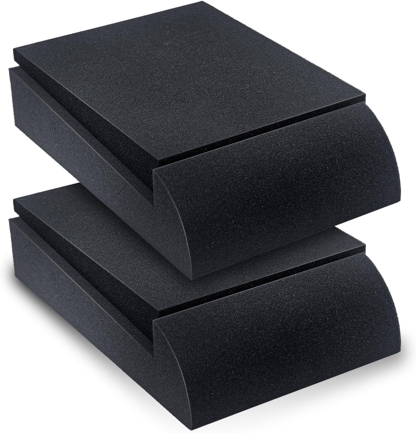 High-Density Studio Monitor Sound Isolation Pads for Speakers 3"-4.5" Angled Risers Prevent Vibrations